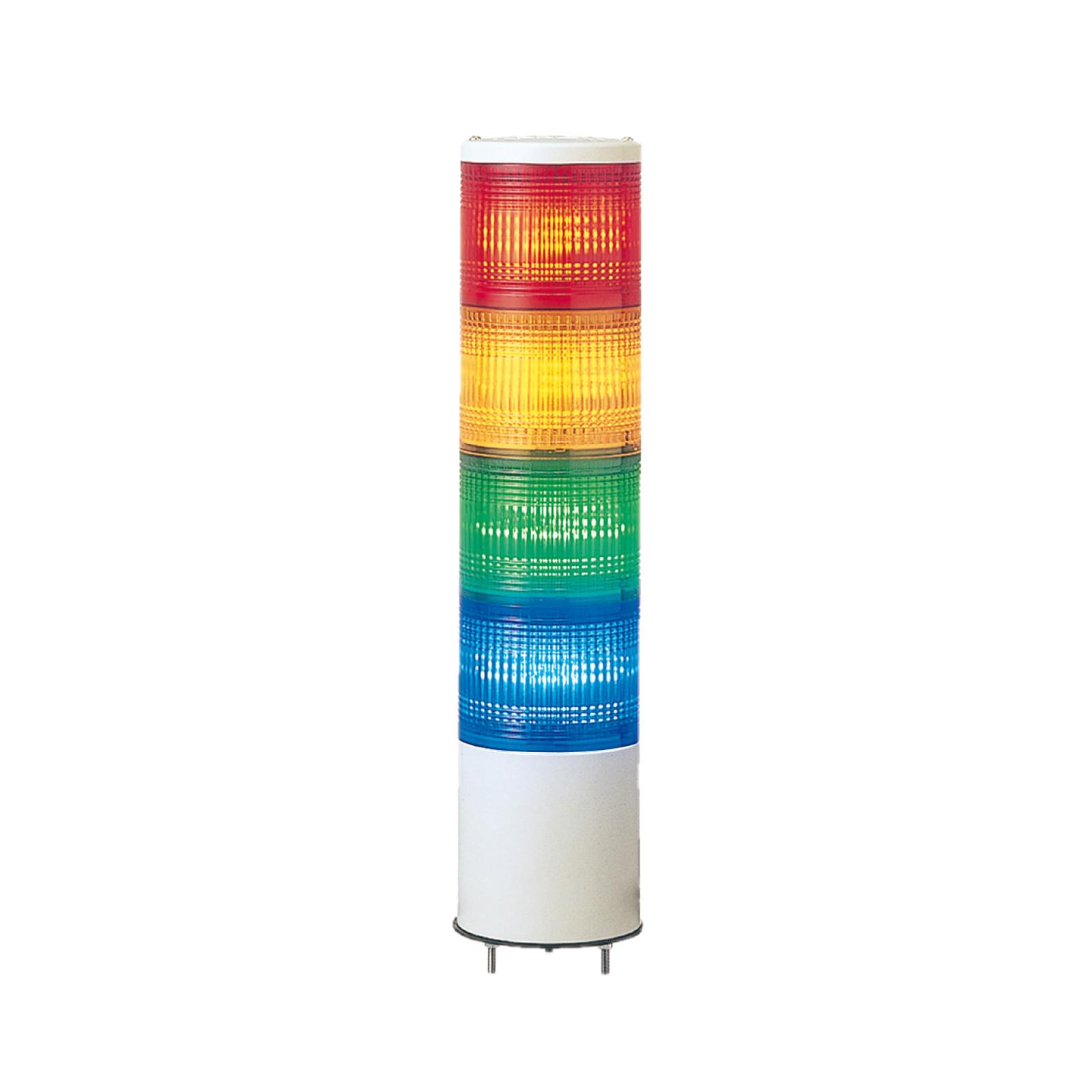Harmony XVC, Monolithic precabled tower light, plastic, red orange green blue, Ø40, base mounting, steady, IP54, 24 V AC/DC