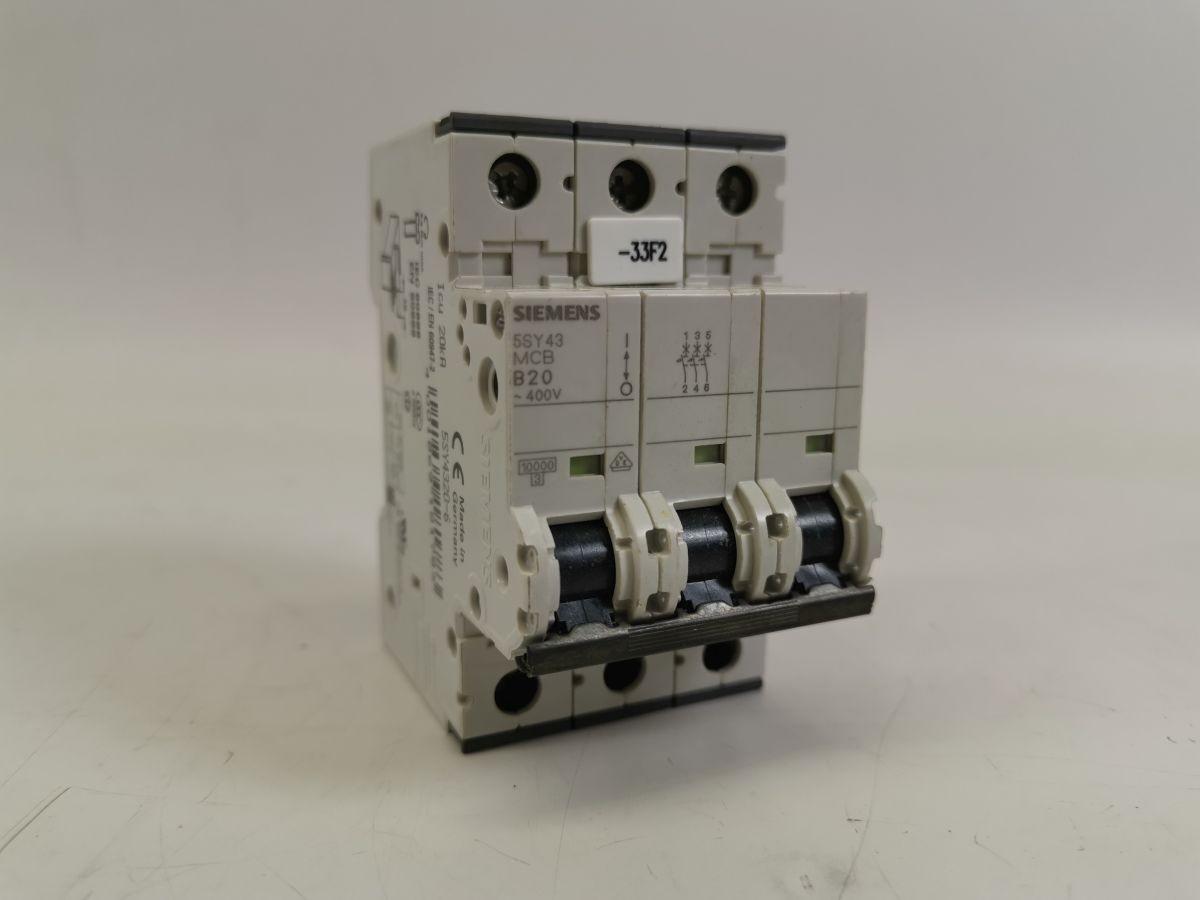 SUP PTOR 5SY4 3P 480V 20A 5K B-TRIP