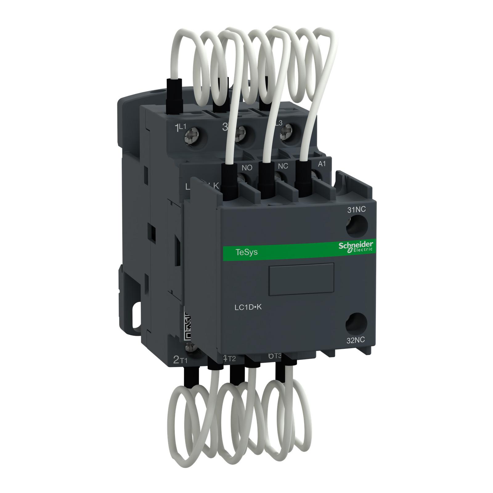 Capacitor contactor, TeSys Deca, 20 kVAR at 400 V/50 Hz, coil 230 V AC 50/60 Hz