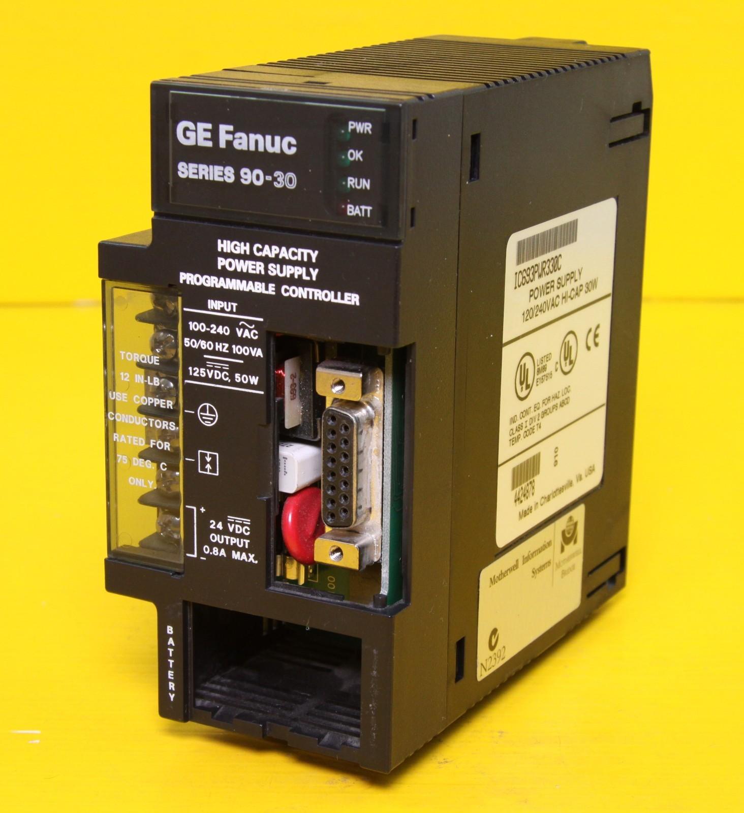 GE IC693PWR330C Power Supply Module 120-240VAC/125VDC Hi Cap