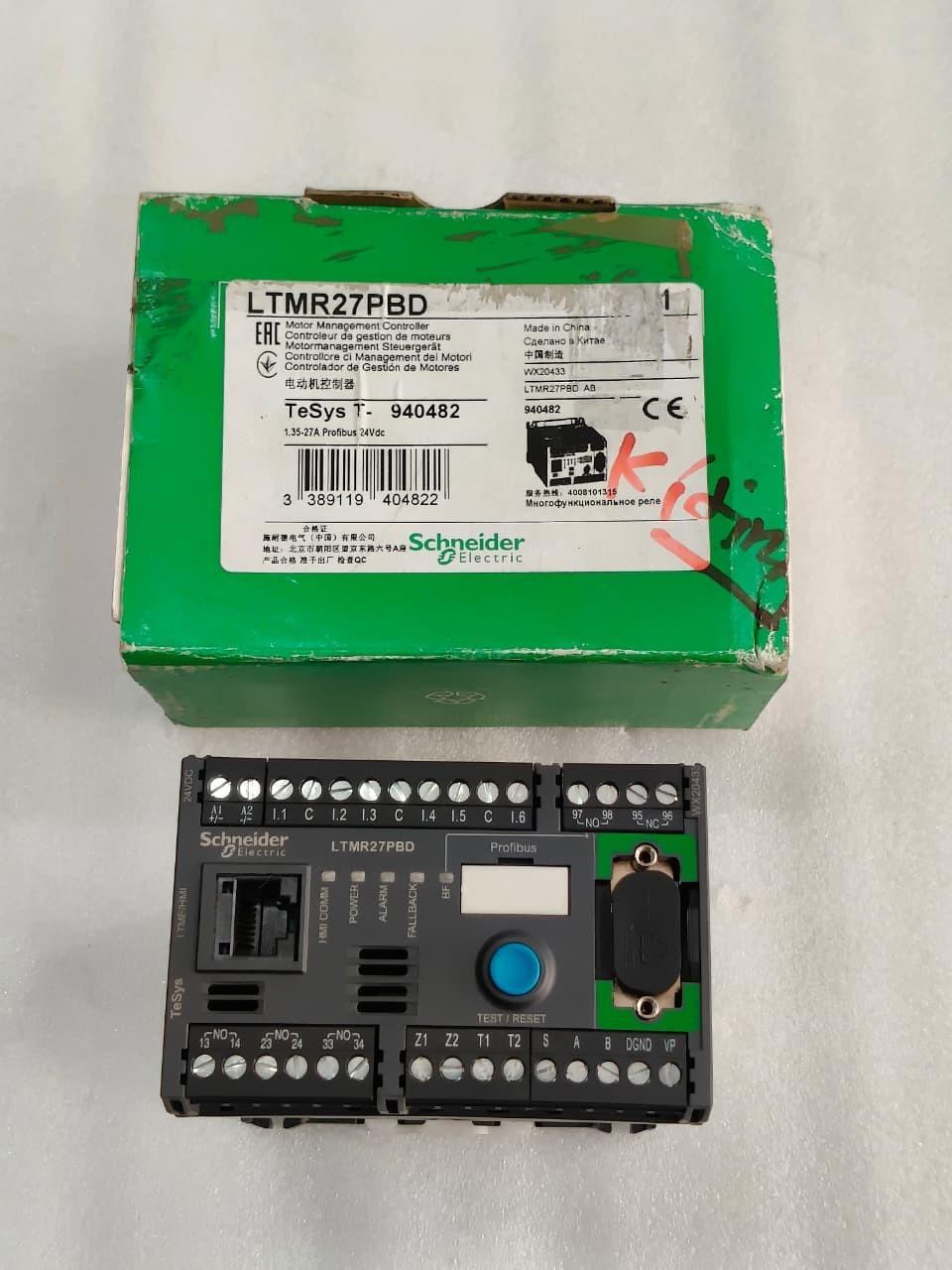 Motor controller, TeSys T, Motor Management, Profibus DP, 6 logic inputs, 3 relay logic outputs, 1.35 to 27A, 24VDC