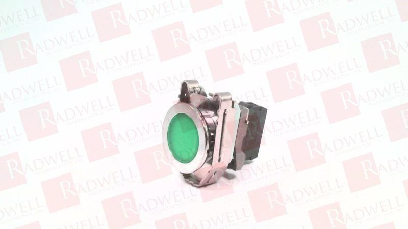 Pilot light, Harmony XB4,metal, green flush mounted, 30mm, universal LED, plain lens, 230...240V AC