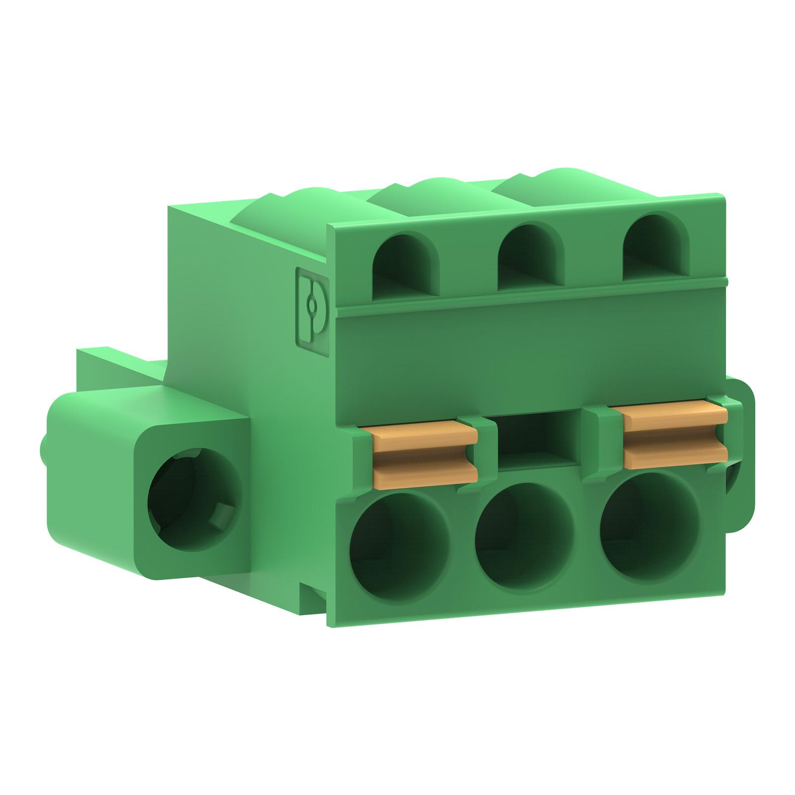 Terminal block,TeSys Giga contactor,for LC1G,control module,push-in terminals