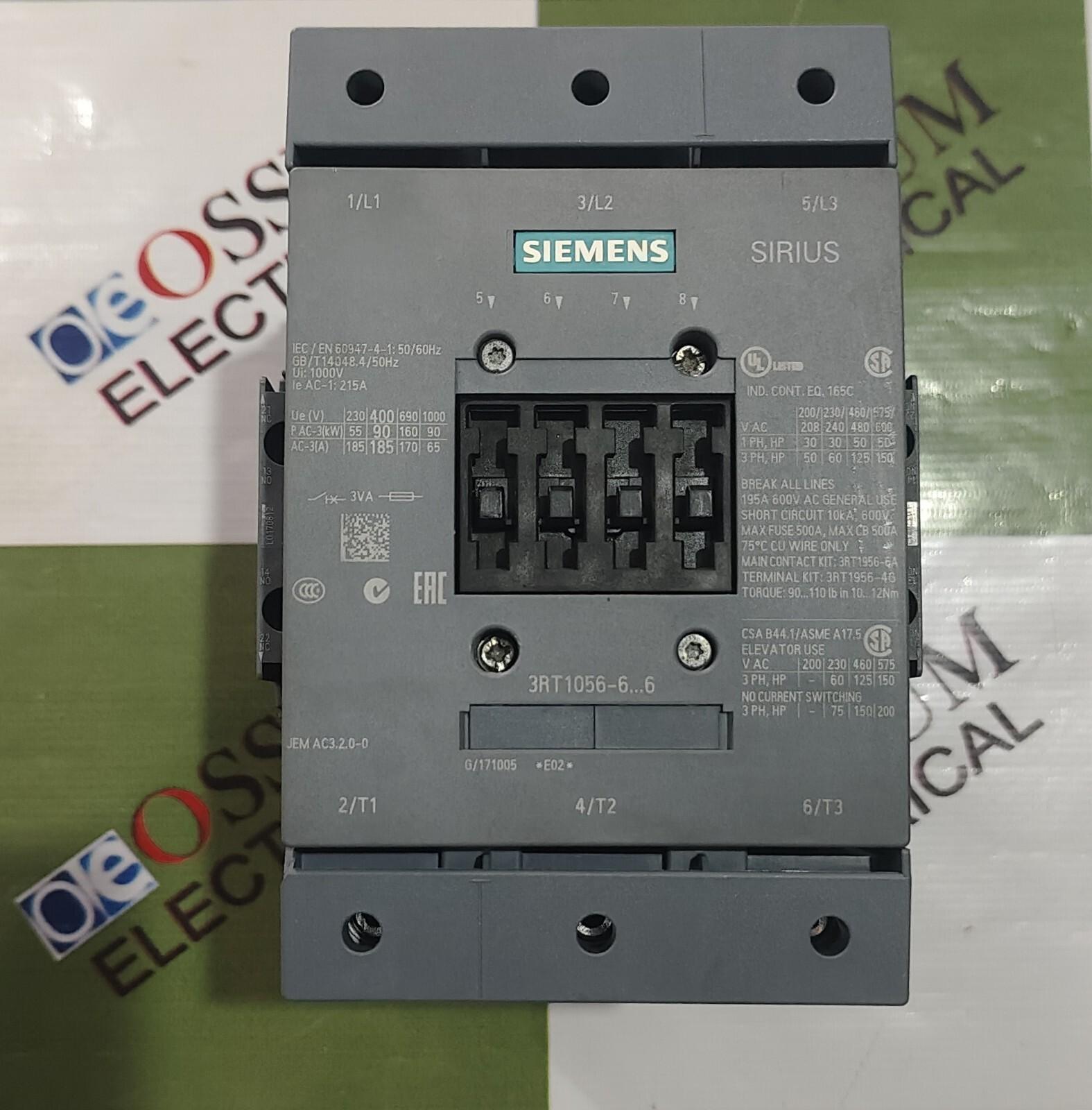 CONTACTOR S6 185A 380-420VUC 3P BAR