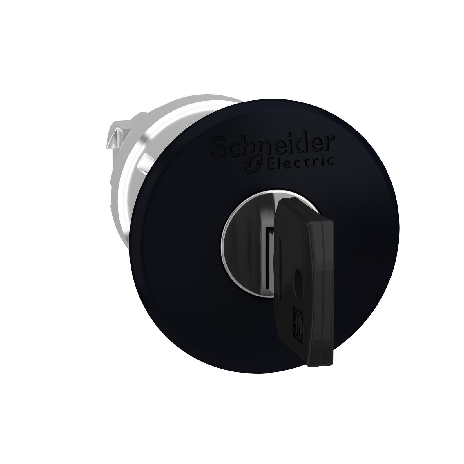 Head for non illuminated push button, Harmony XB4, XB5, black Ø 40 mushroom pushbutton Ø22 mm latching key release