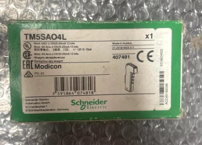 analog output module, Modicon TM5, 4O, +/-10V, 0 to 20mA, 12bits