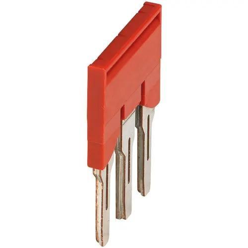 Plug-in bridge, Linergy TR, 3 points, for 6mm² terminal blocks, red, 3 way, set of 10