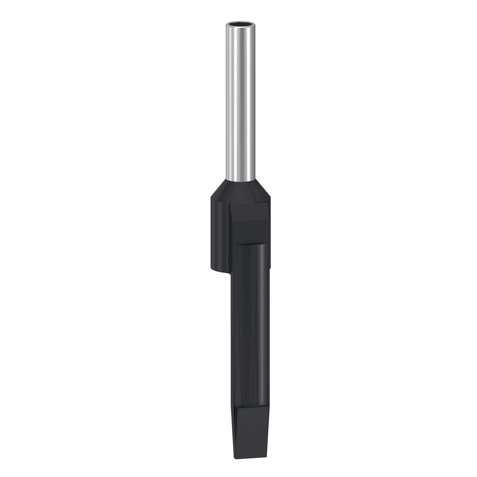 Cable end, Linergy TR cable ends, Single conductor, black, 1.5mm², medium size, markable, 10 sets of 100