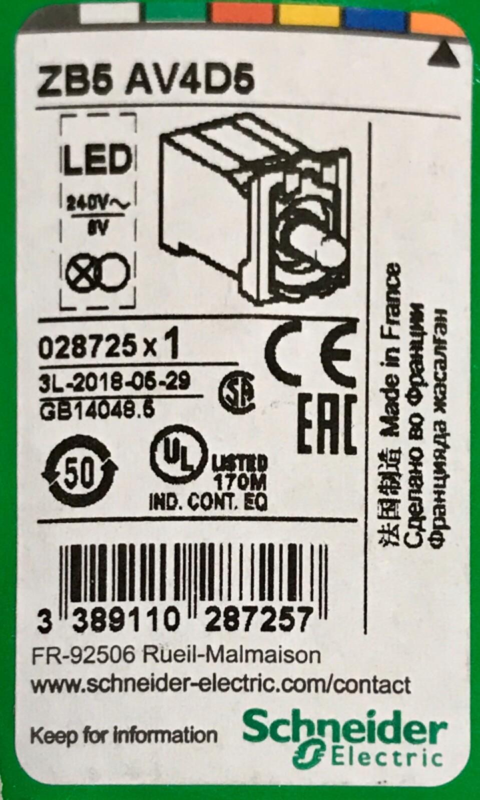 Light block with body fixing collar, Harmony XB5, plastic, with BA9s bulb, 230...240V AC
