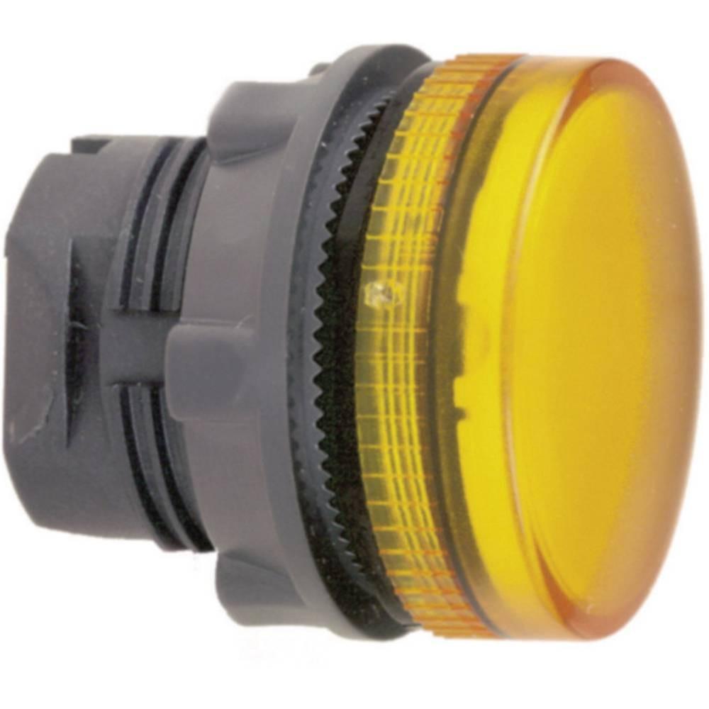 Head for pilot light, Harmony XB5, plastic, white, 22mm, universal LED, plain lens