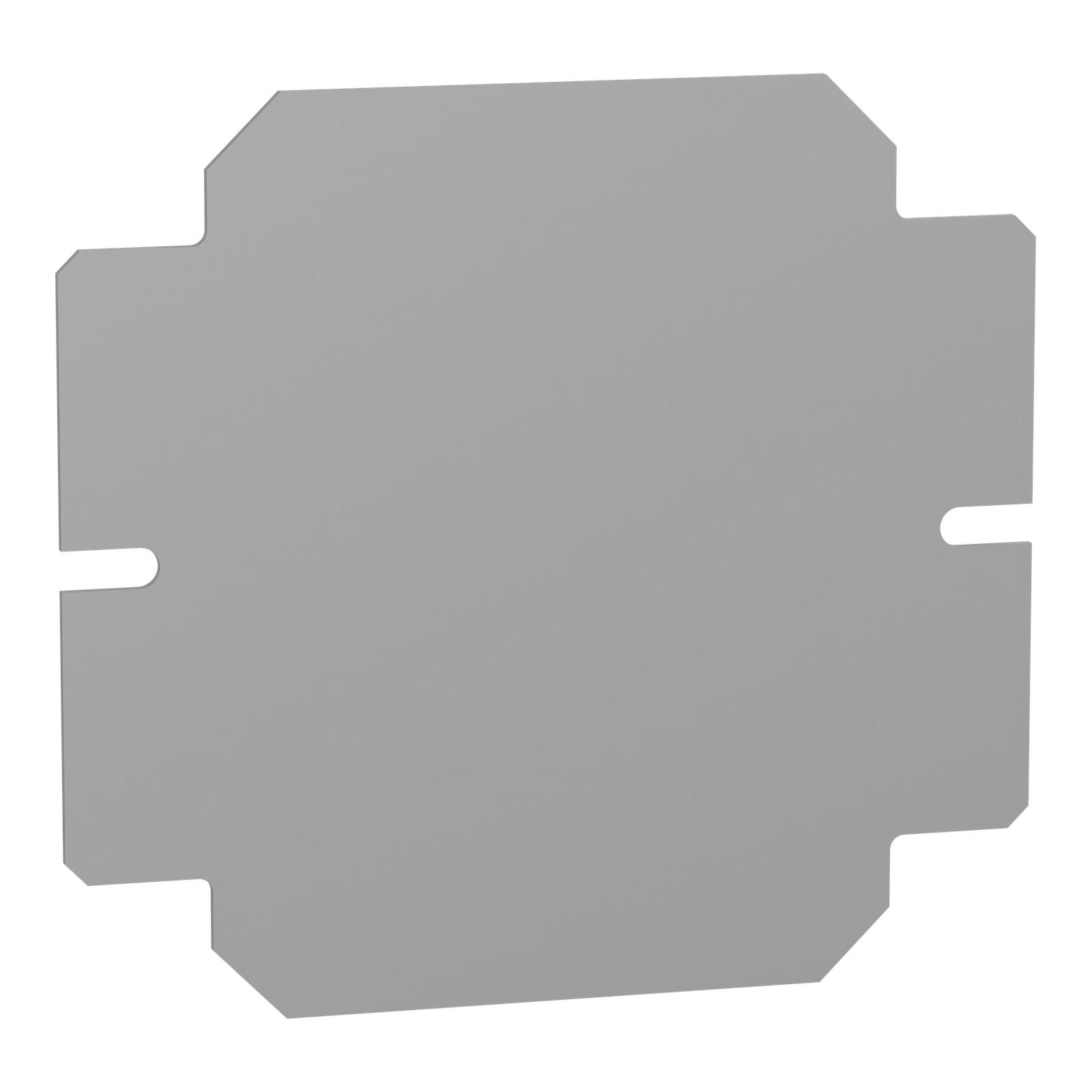 Plain mounting plate H150xW150mm made of galvanised sheet steel