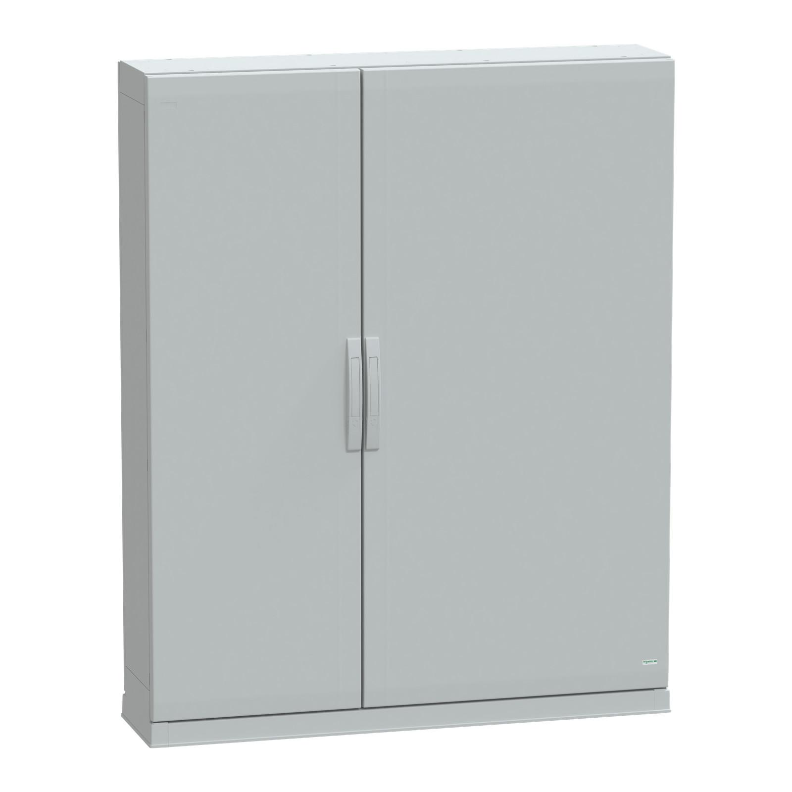 Floor standing polyester enclosure, Thalassa PLA, plain door, open bottom, 1500x1250x320mm, IP54, IK10
