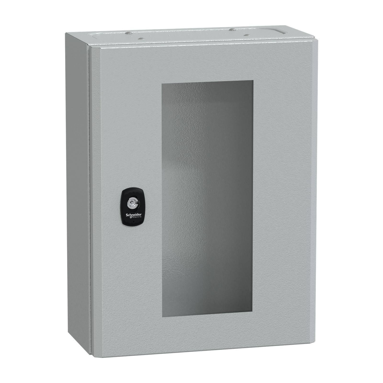 Spacial S3DM H400xW300xD150.IP66 IK10 RAL7035. top and bottom.