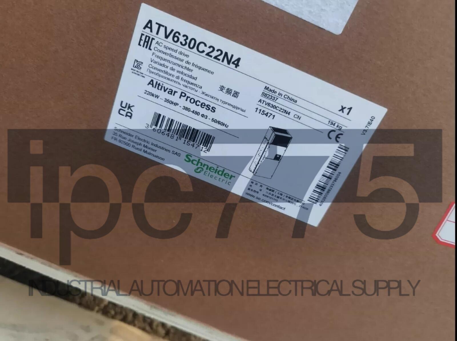 variable speed drive, Altivar Process ATV600, ATV630, 220kW, 350hp, 380 to 480V, IP00