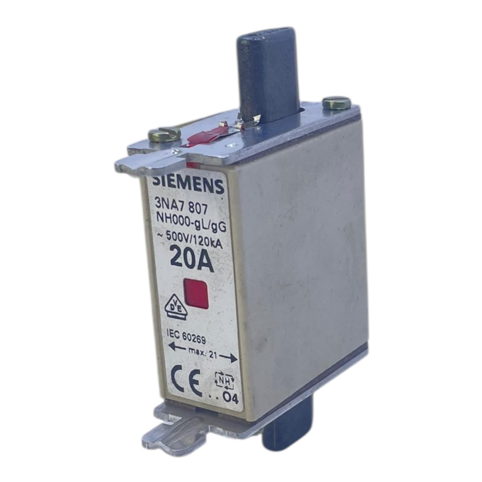FUSE LINK, LV HRC, 20A, 500VAC, SZ 000