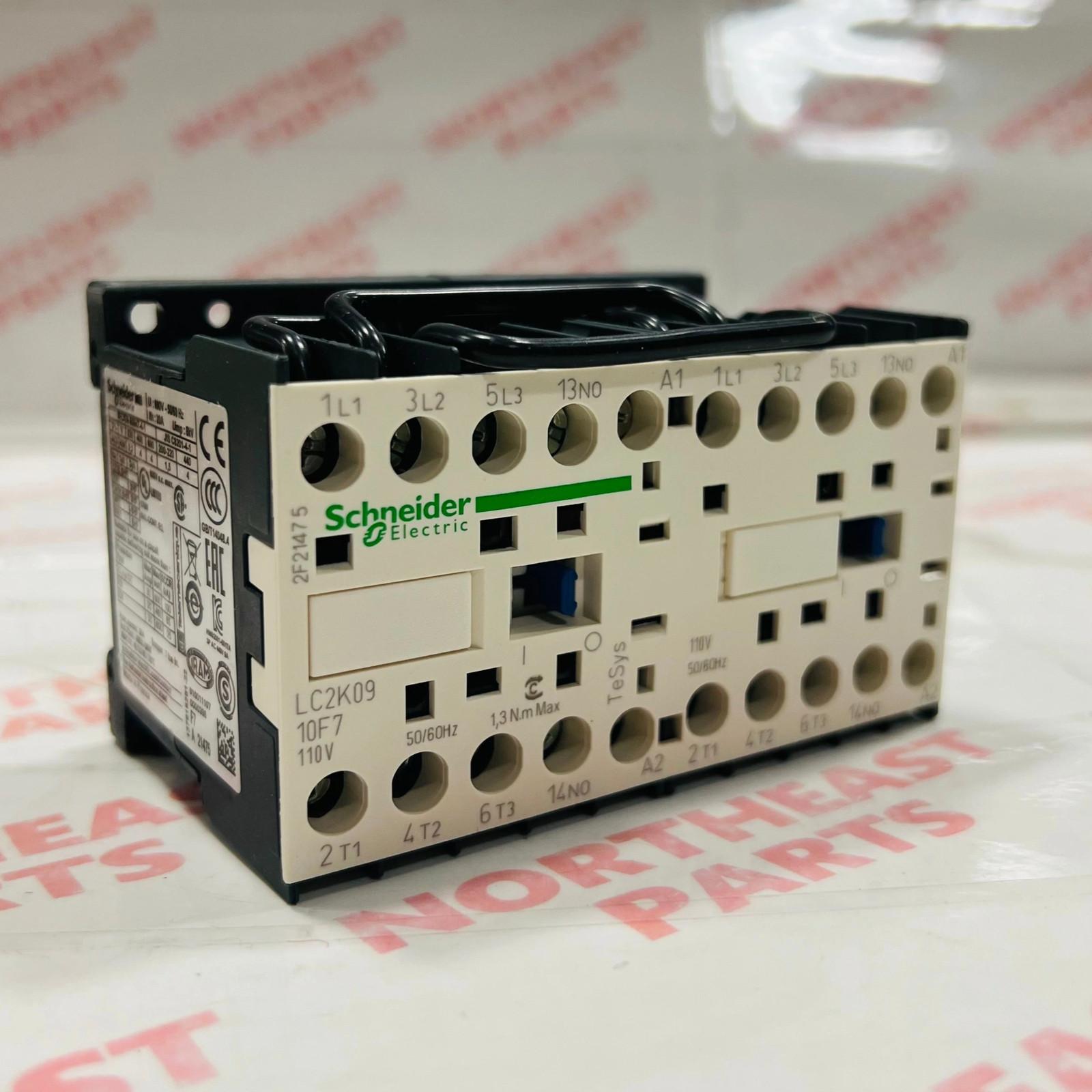 Reversing contactor, TeSys K, 3P, AC-3, lt or eq to 440V 9A, 1 NO, 110VAC coil