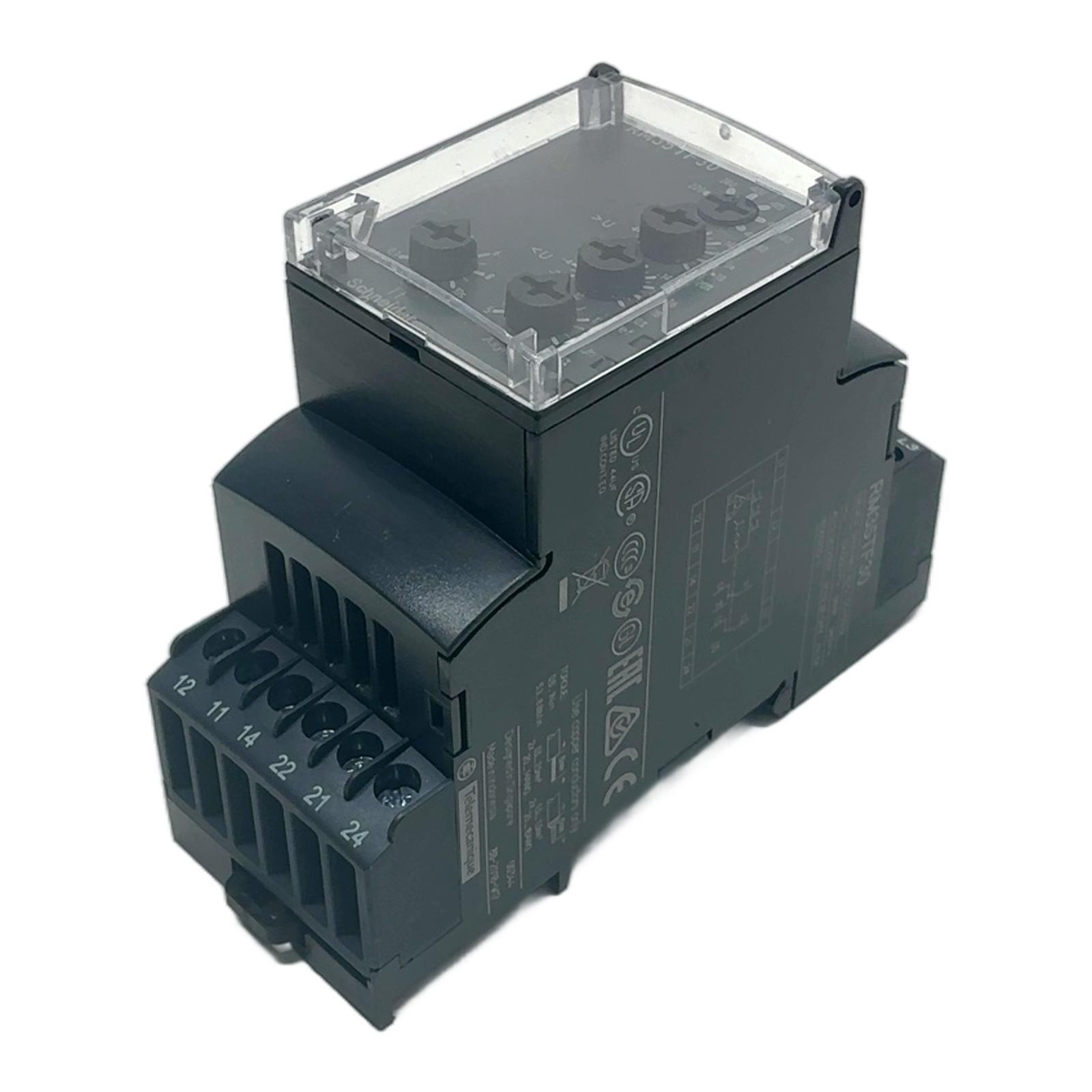 Zelio, 3 phase supply control relay, range 220 to 480 VAC, sequence, phase failure, phase imbalance, voltage