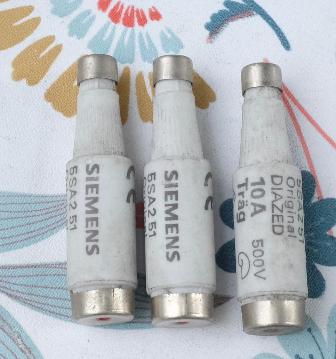 DIAZED FUSE LINK, 10A, AC/DC, 500V