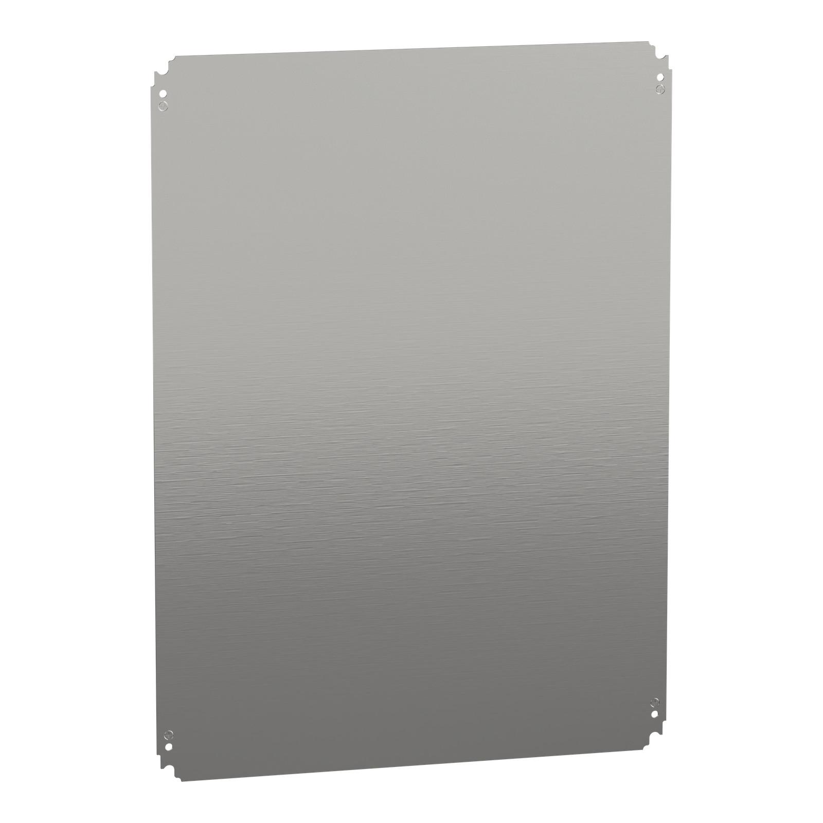 Plain mounting plate H800xW600mm made of galvanised sheet steel
