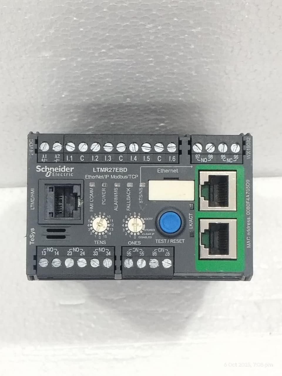 Motor Management, TeSys T, motor controller, Ethernet/IP, Modbus/TCP, 6inputs, 3logic outputs, 1.35A to 27A, 24VDC