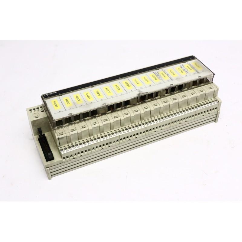 sub-base for plug-in relay ABE7 - 16 channels - fuses - relay 12.5 mm