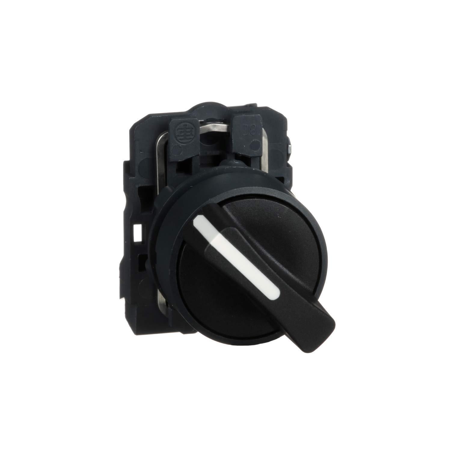Harmony, 22mm Push Button, 2 position selector switch, black, maintained, 1 NO, marked OFF ON