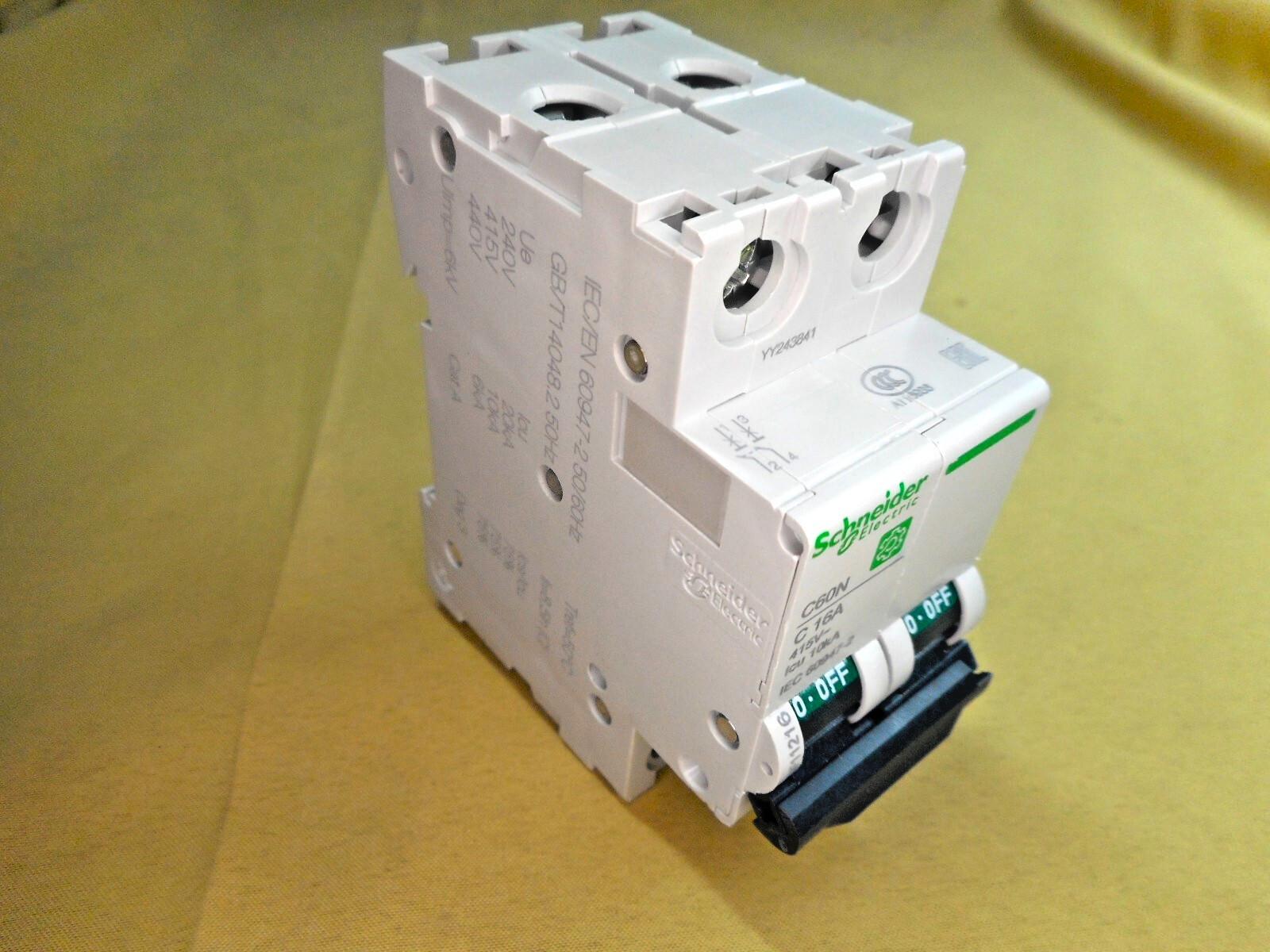 Miniature circuit breaker (MCB), Multi9 C60N, 2P, 16A, C curve, 10kA (IEC/EN 60947-2)