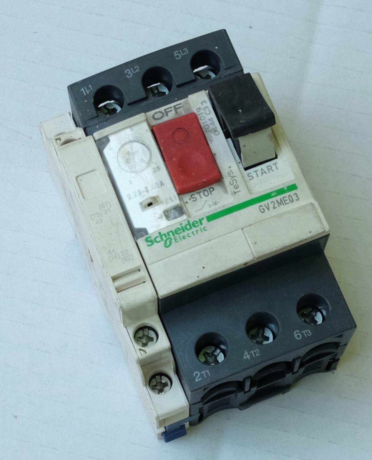 TeSys Deca Manual Starter and Protector, thermal magnetic circuit protector, push buttons, 0.25...0.40 A, screw clamp terminals