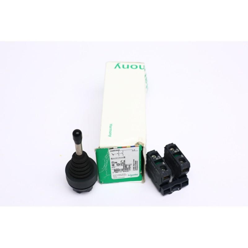 Joystick controller, Harmony XB5, 22mm, 2 direction, spring return, 1NO per direction