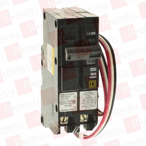 Mini circuit breaker, QO, 30A, 2 pole, 120/240VAC, 10kA, Powerlink, plug in mount, 48in leads