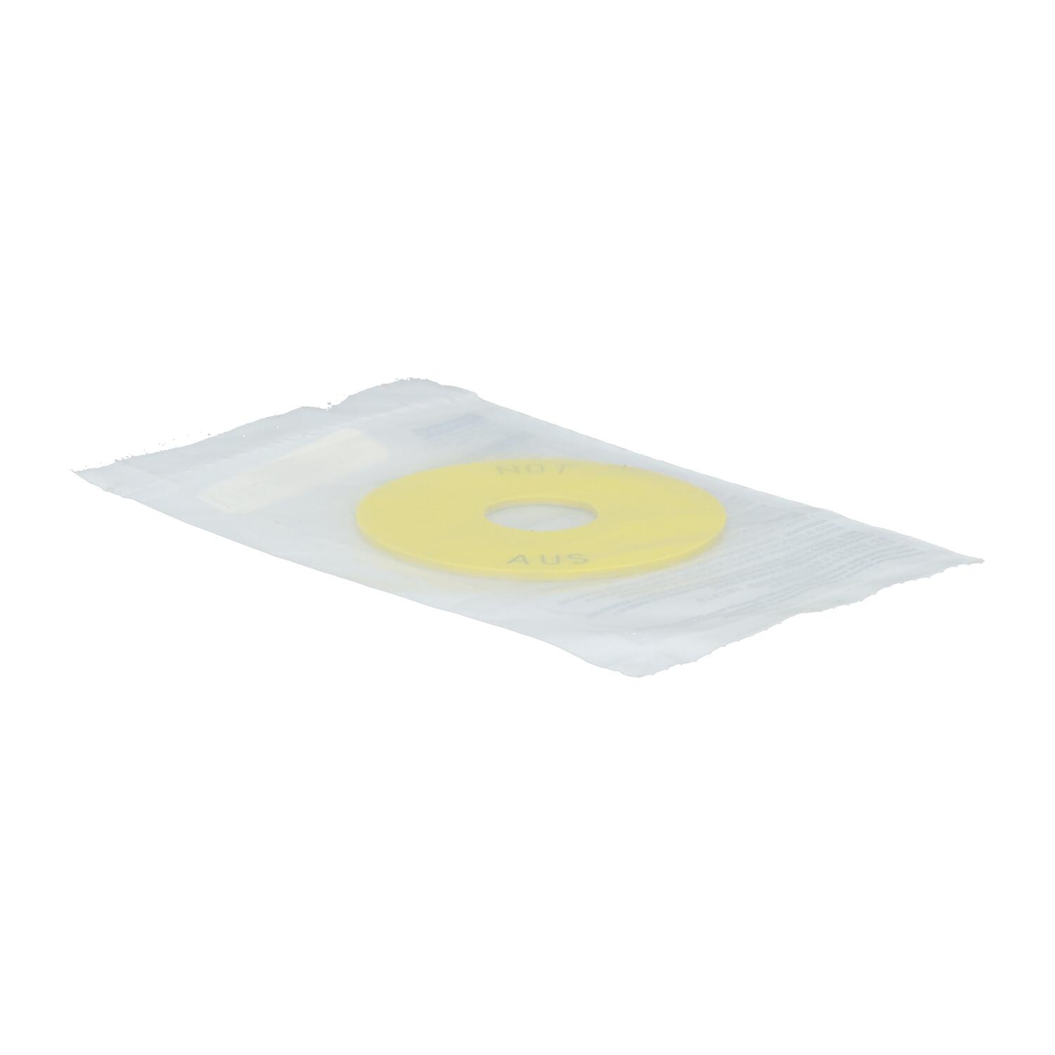 BACKING PLATE, YLW, O.D. 75MM, NOT-AUS