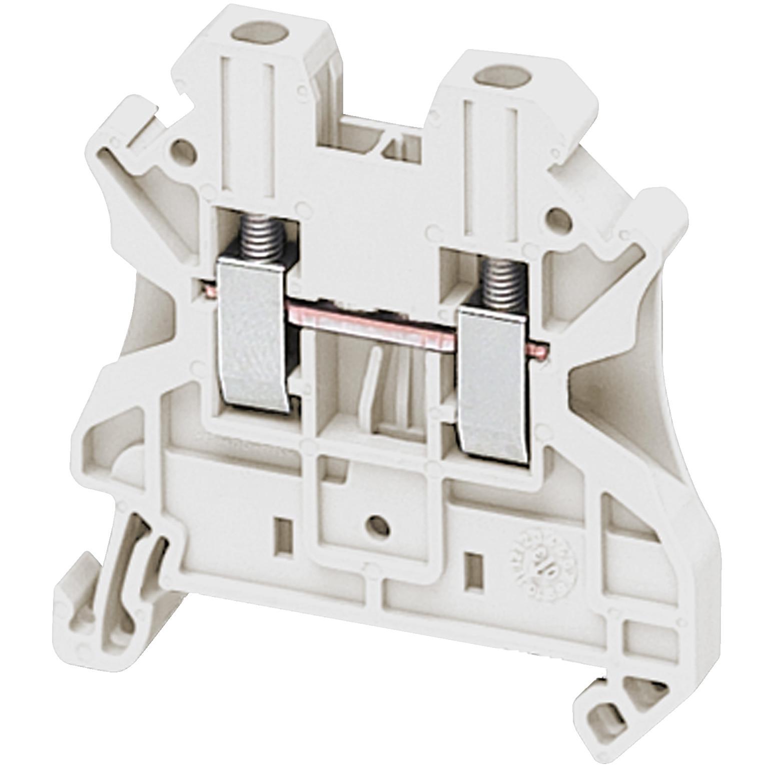 Terminal block, Linergy TR, white, 2.5mm2, passthrough, 2 points, set of 10