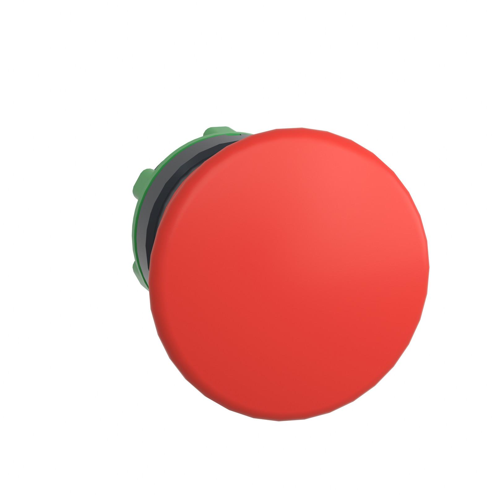 Head for non illuminated pushbutton, Harmony XB5, plastic, red, mushroom 40mm, 22mm, spring return