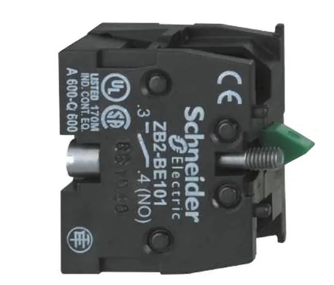 Harmony, 22mm Push Button, add on contact block, 1 NO, screw clamp terminal