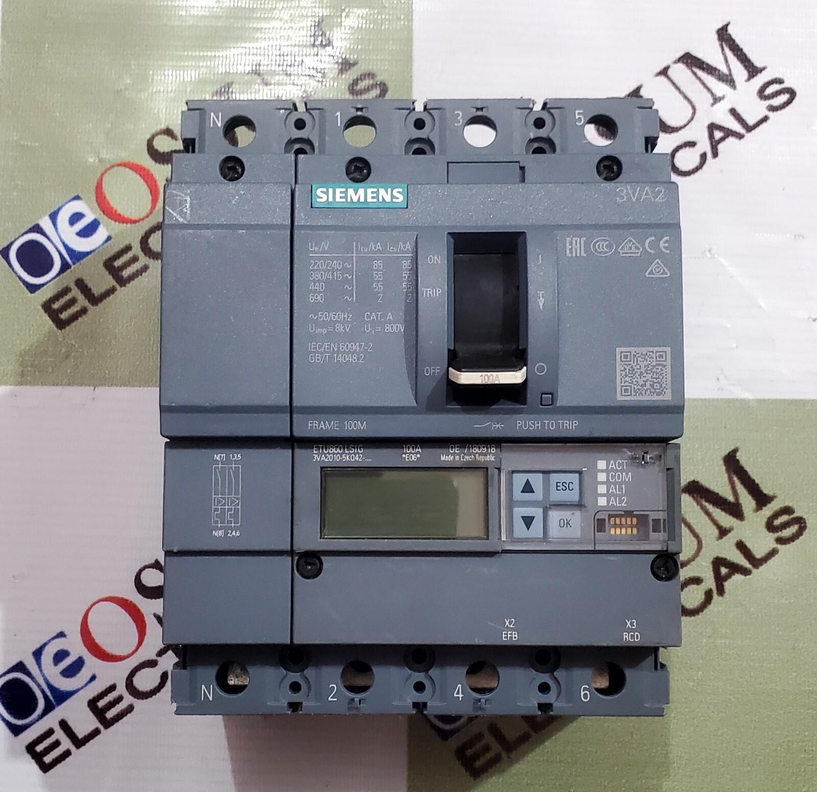 BRKR 3VA20 4P 100A 55KA ETU8-LSIG NUT