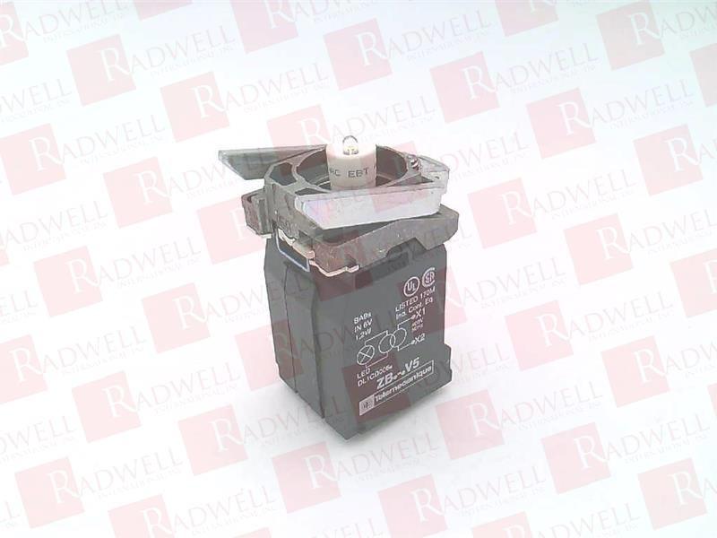 Light block with body fixing collar, Harmony XB4, metal, white, with BA9s bulb, 400V AC