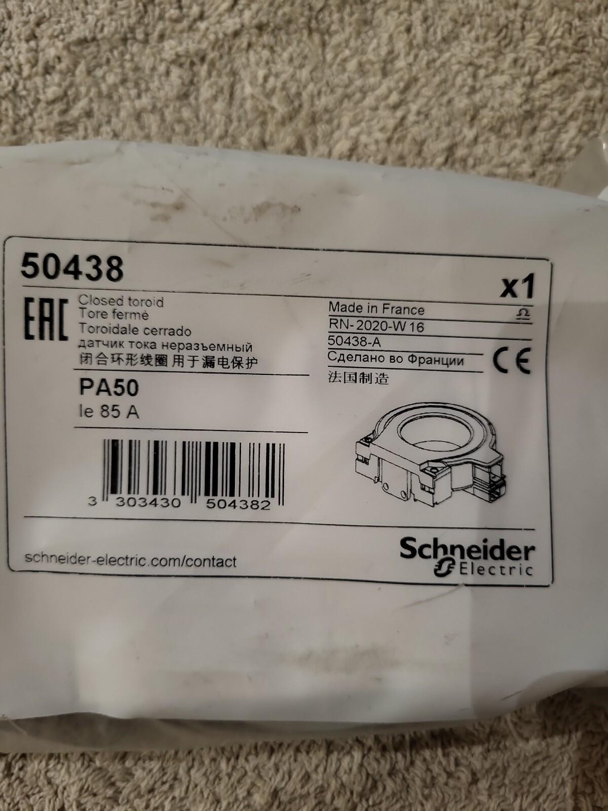 closed toroid A type, for VigiPacT and Vigilhom, PA50, inner diameter 50mm, rated current 85A