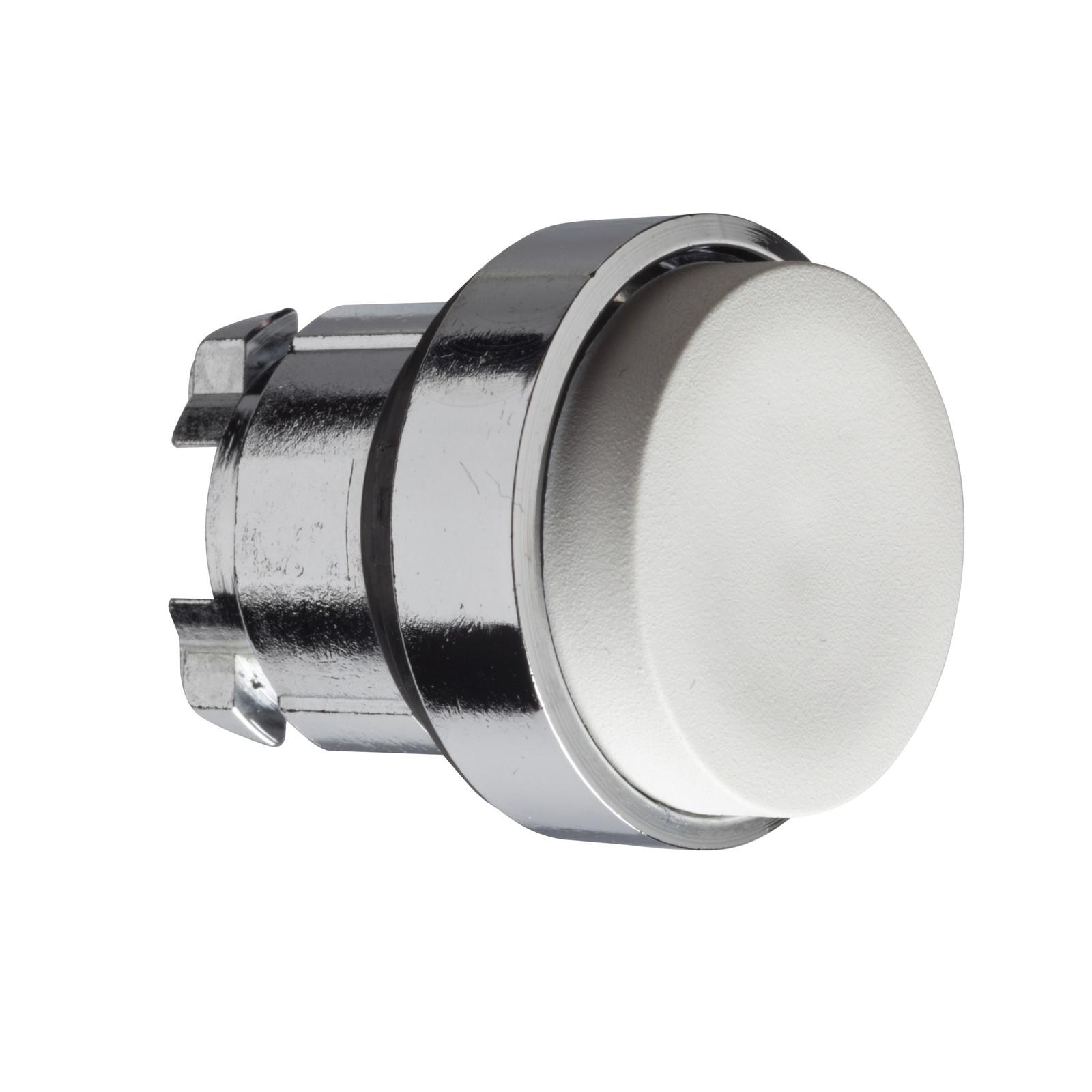 Head for non illuminated push button, Harmony XB4, white projecting pushbutton Ø22 mm spring return unmarked