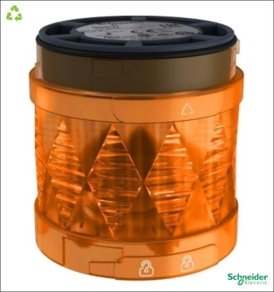 Modular tower light, Harmony XVU, illuminated LED units, orange, 60mm, steady, IP65, 24V AC DC