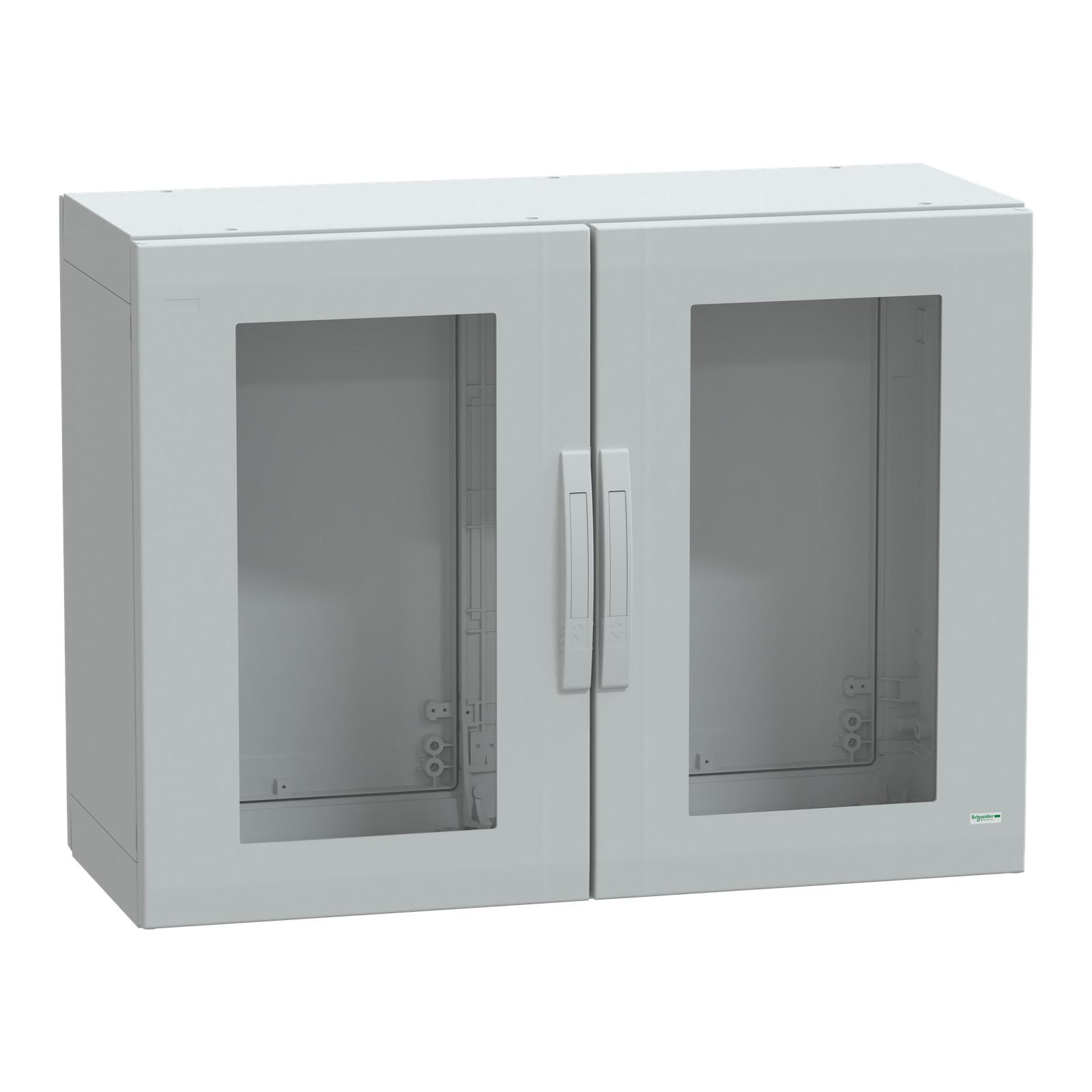 Floor standing polyester enclosure, Thalassa PLA, glazed door, completely sealed, 750x1000x420mm, IP65, IK08