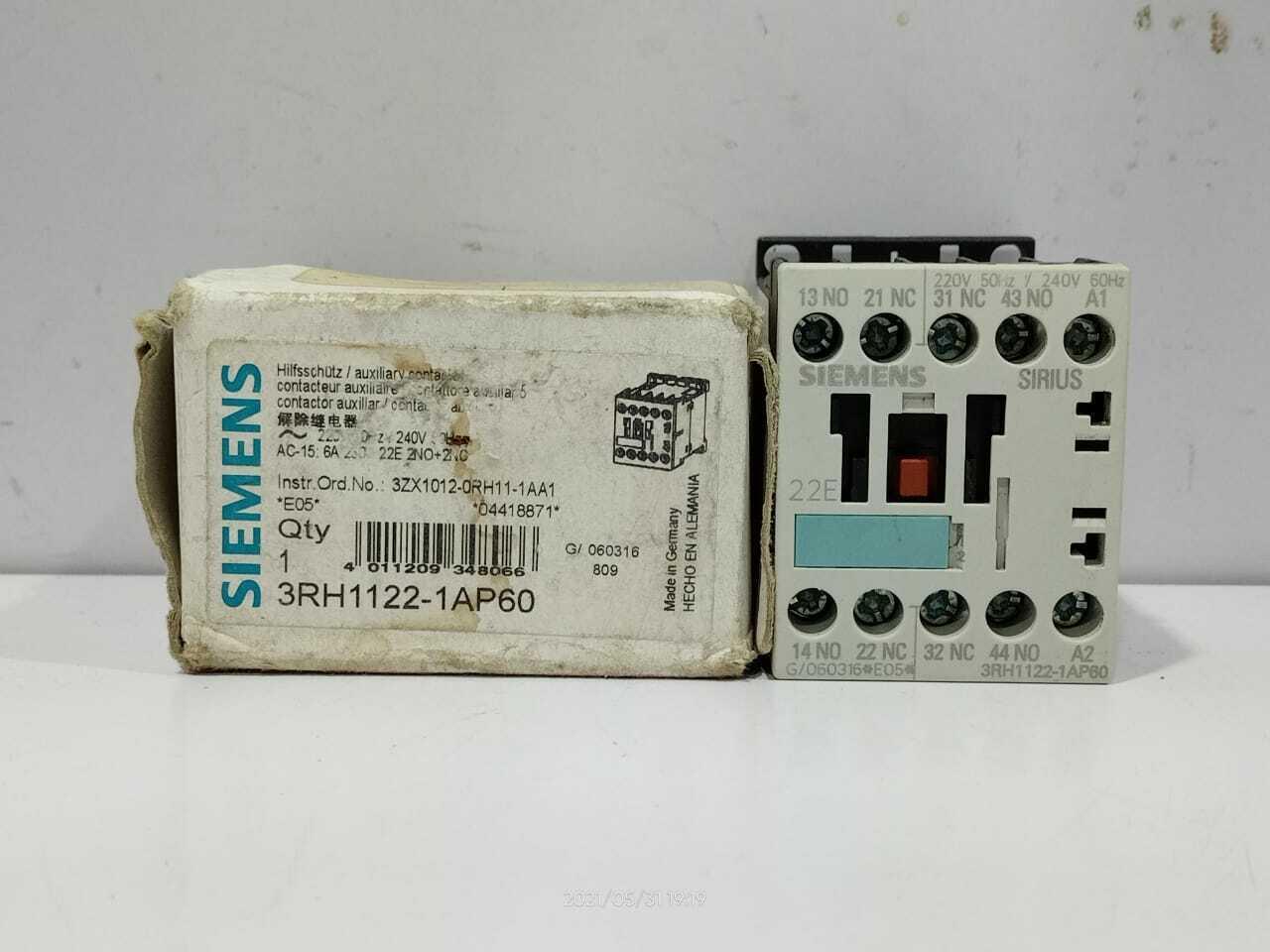 CONTROL RELAY, 2NO 2NC, 240VAC COIL, SCREW