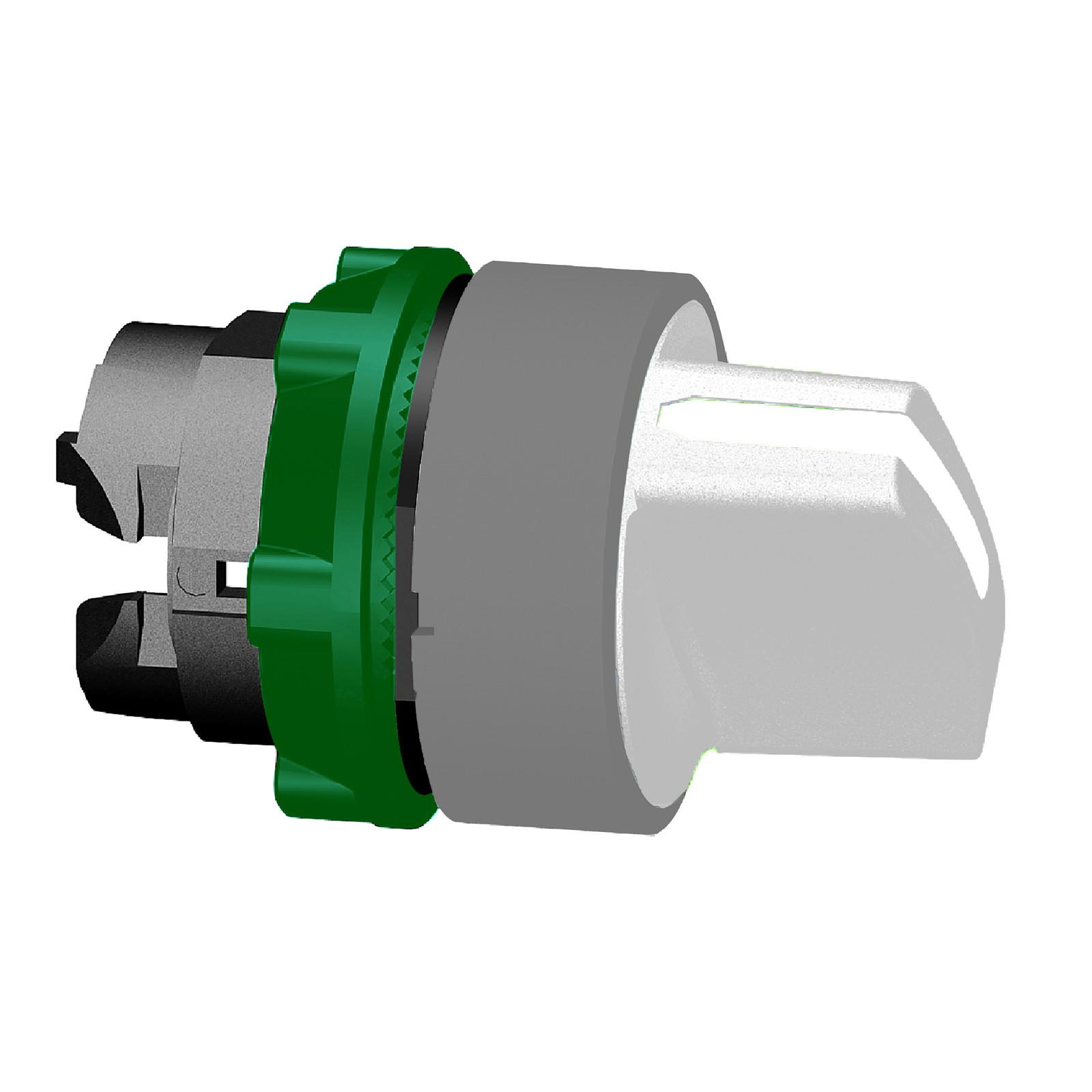Head for selector switch, Harmony XB5, plastic, white, 22mm, 2 positions, stay put