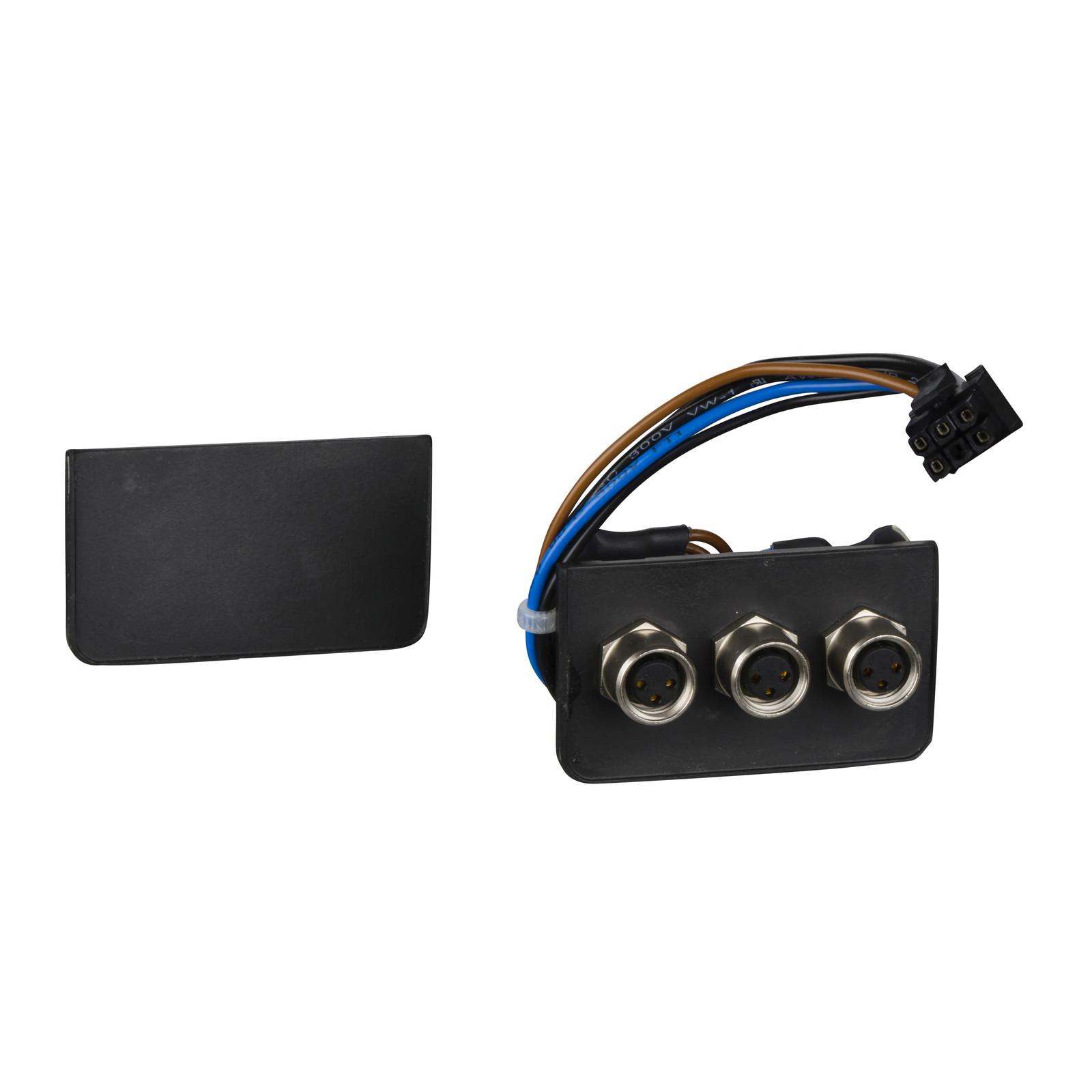 insert - 3 female M8, 3 pins - for 3 I/O signals