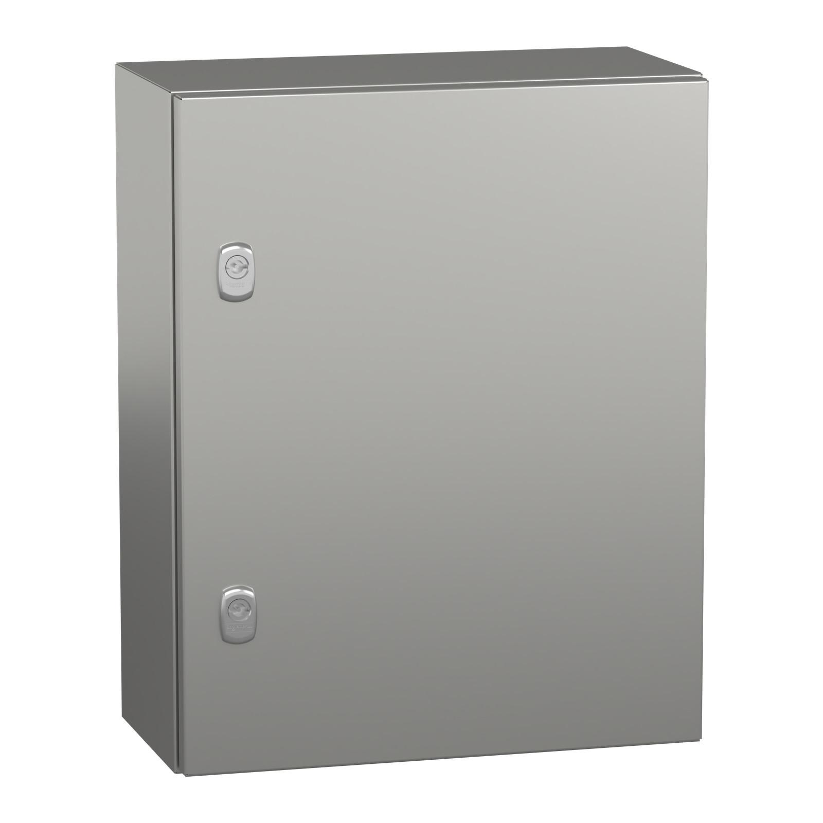 Wall mounted enclosure, Spacial S3X, stainless steel 316L, plain door, 500x400x200mm, IP66