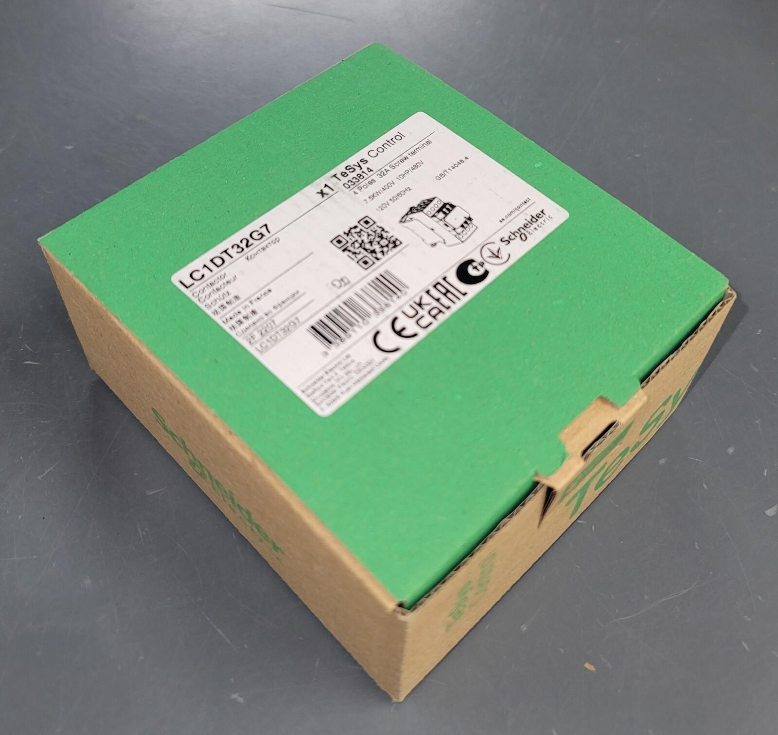 IEC contactor, TeSys Deca, nonreversing, 32A resistive, 4 pole, 4 NO, 120VAC 50/60Hz coil, open style