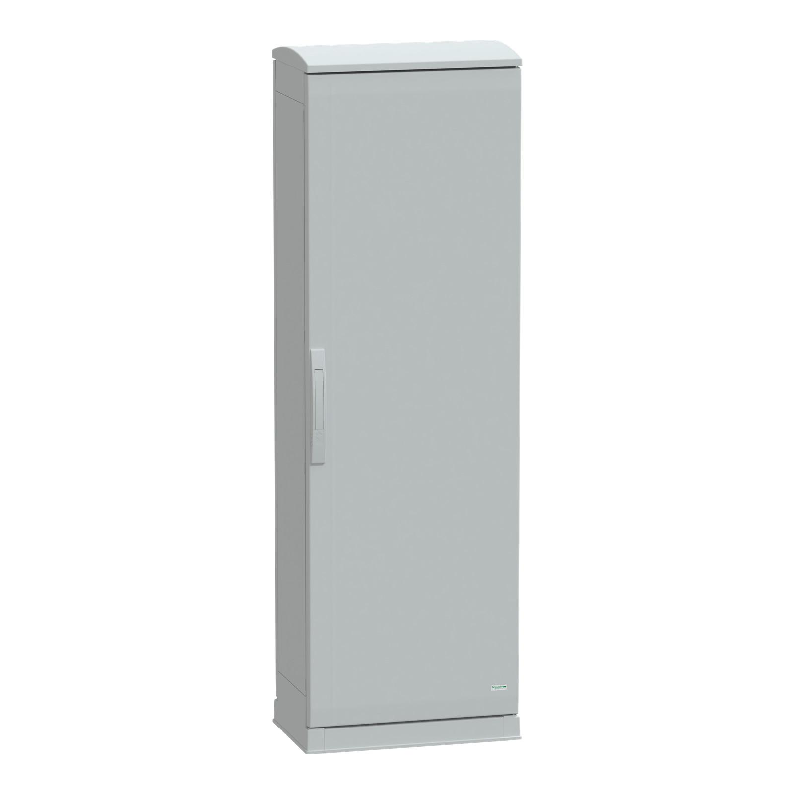 Floor standing polyester enclosure, Thalassa PLA, open bottom, ventilated canopy, 1500x500x320mm, IP44, IK10