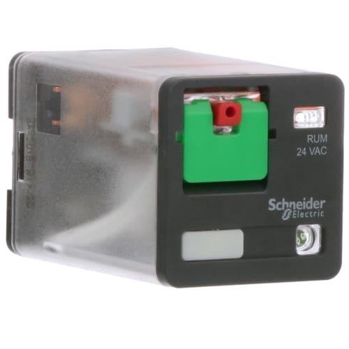 universal plug in relay, Harmony Electromechanical Relays, 10A, 3CO, with LED, lockable test but to n, 24V AC