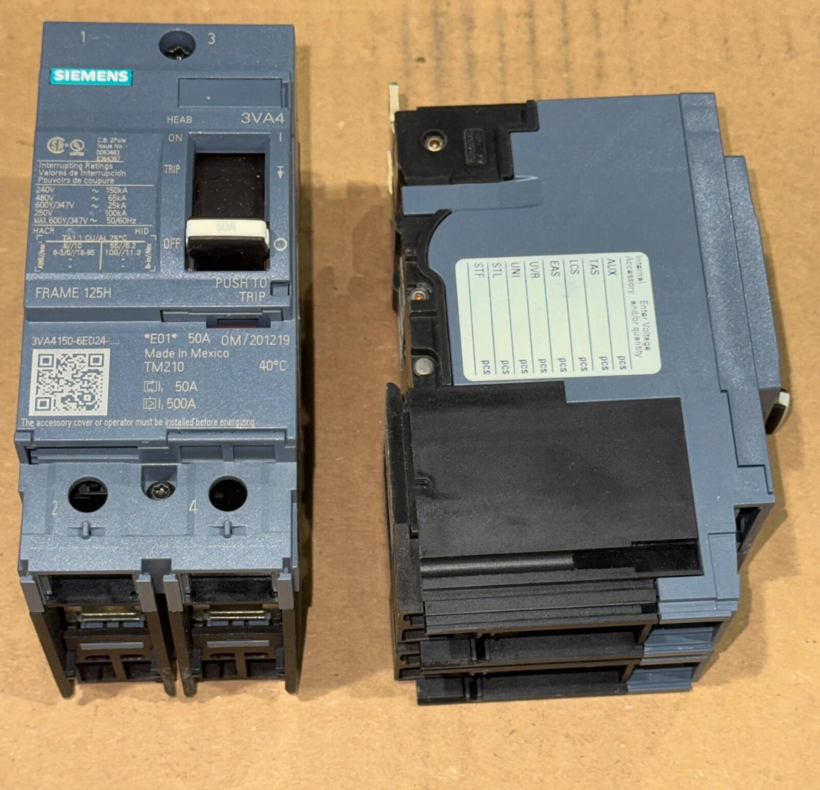 BRKR 3VA41 2P 50A 65KA FTFM LD LUG