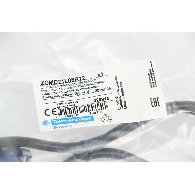 Limit switch body, Limit switches XC Standard, ZCMD, 1NC+1 NO, silver, snap action, connection, M12 0.8 m