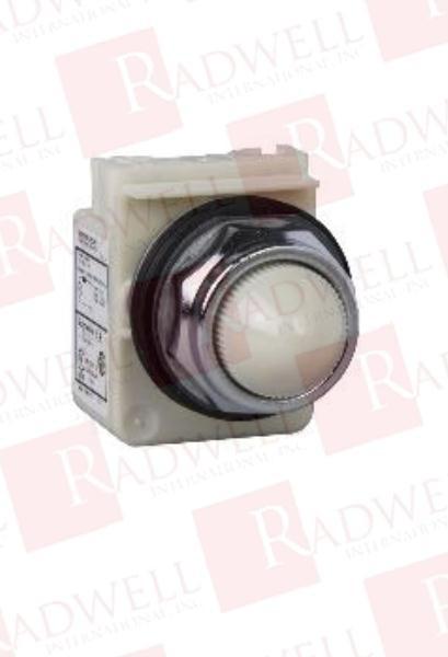 Pilot light, Harmony 9001K, metal, polycarbonate, domed, white, 30mm, LED white, 24...28V